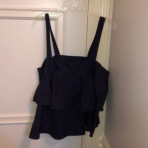 Navy ruffle top from Nordstrom BP size M